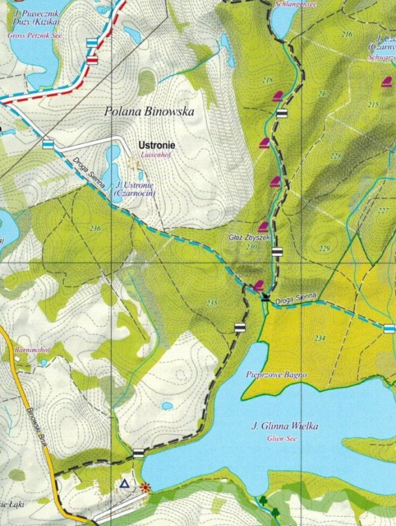Puszcza Bukowa 1:25 000. Mapa turystyczna wydawnictwa EKO-MAP. Fragment 2