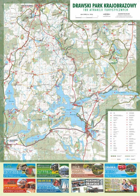 Drawski Park Krajobrazowy 1:50 000. Mapa turystyczna wydawnictwa EKO-MAP. Pierwsza strona