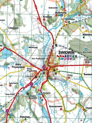 Rega - szlak kajakowy 1:25 000. Świdwin-Mrzeżyno. Mapa turystyczna wydawnictwa EKO-MAP. Fragment 1