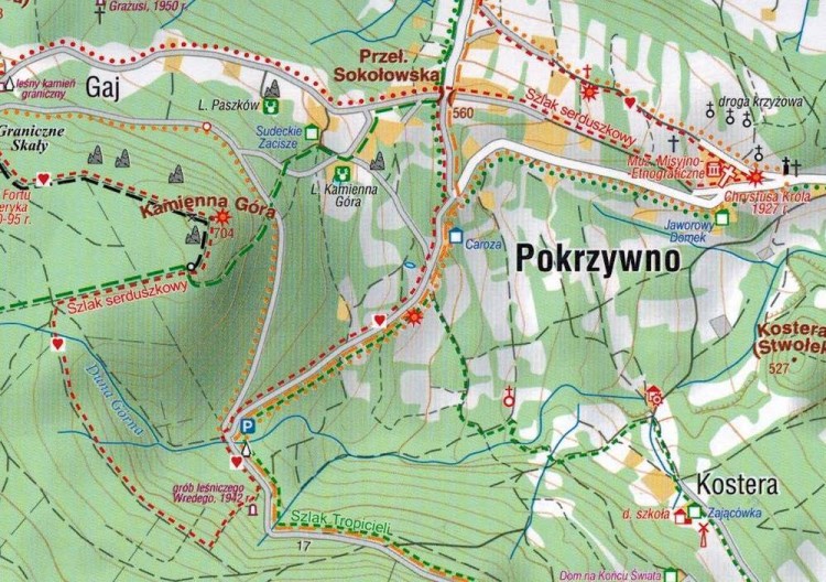 Polanica-Zdrój 1:18 000. Laminowana mapa kieszonkowa / Plan miasta wydawnictwa Compass. Fragment 2