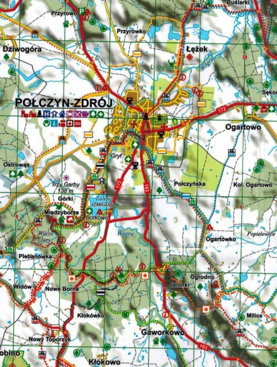 Pojezierze Drawskie i Szczecineckie 1:65 000. Mapa turystyczna wydawnictwa EKO-MAP. Fragment 1