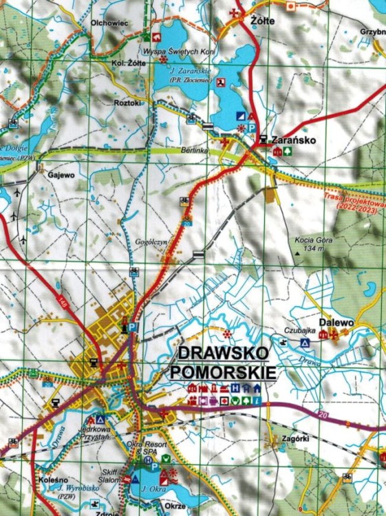 Pojezierze Drawskie i Szczecineckie 1:65 000. Mapa turystyczna wydawnictwa EKO-MAP. Fragment 2