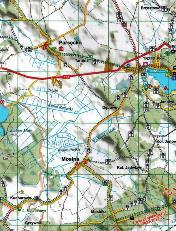 Pojezierze Drawskie i Szczecineckie 1:65 000. Mapa turystyczna wydawnictwa EKO-MAP. Fragment 4