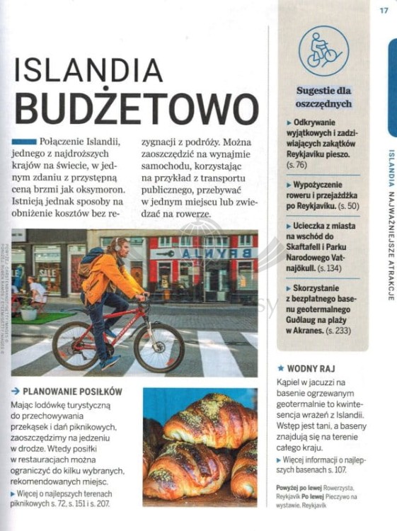 Islandia. Przewodnik wydawnictwa Lonely Planet. Przykładowa strona 1
