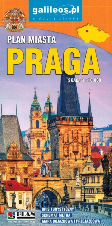 Praga 1:10 000. Mapa / Plan miasta wydawnictwa Galileos. Okładka