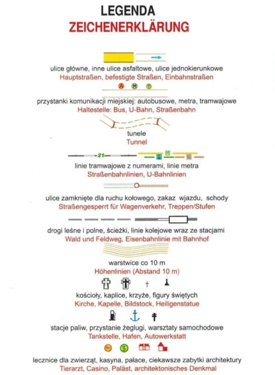 Praga 1:10 000. Mapa / Plan miasta wydawnictwa Galileos. Legenda 1