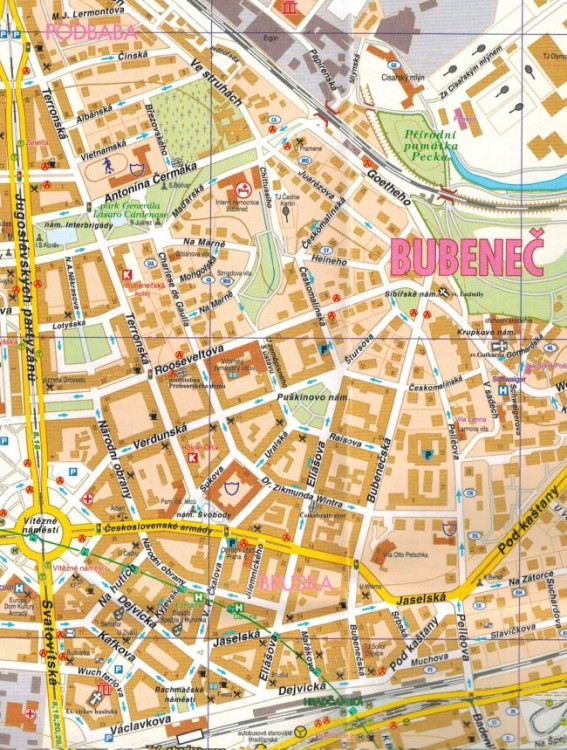 Praga 1:10 000. Mapa / Plan miasta wydawnictwa Galileos. Fragment 1