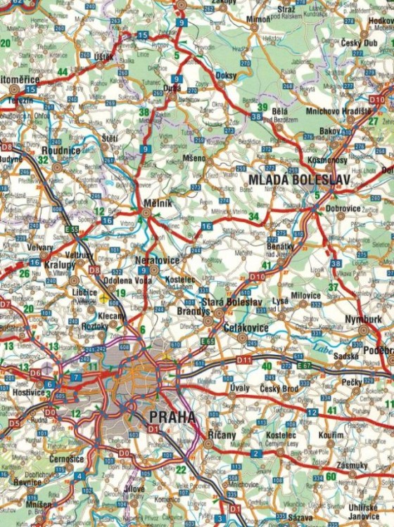 Praga 1:10 000. Mapa / Plan miasta wydawnictwa Galileos. Fragment 3