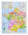 Francja 1:1 000 000. Mapa ścienna administracyjna z kodami pocztowymi. Wydawnictwo: Stiefel