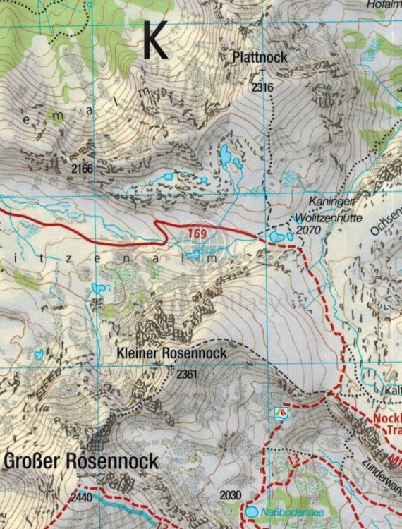 Bad Kleinkirchheim. Wodoodporna mapa turystyczna 063 wydawnictwa Kompass. Fragment 1