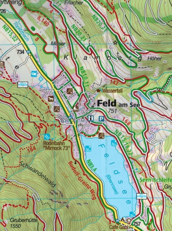 Bad Kleinkirchheim. Wodoodporna mapa turystyczna 063 wydawnictwa Kompass. Fragment 4