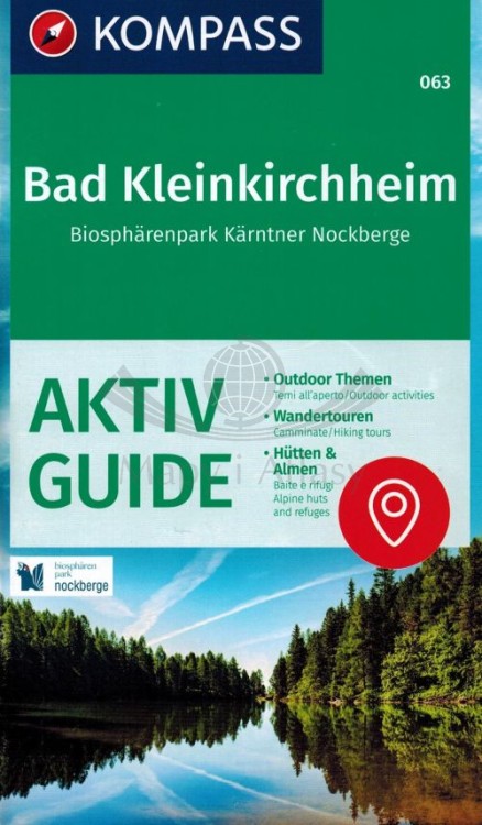 Bad Kleinkirchheim. Wodoodporna mapa turystyczna 063 wydawnictwa Kompass. Mini przewodnik - okładka