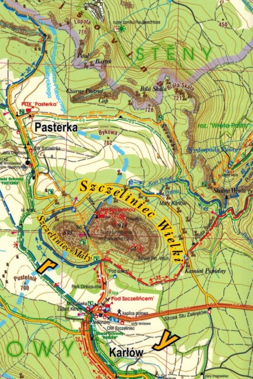 Park Narodowy Gór Stołowych 1:33 000. Laminowana mapa turystyczna wydawnictwa Galileos. Fragment 1