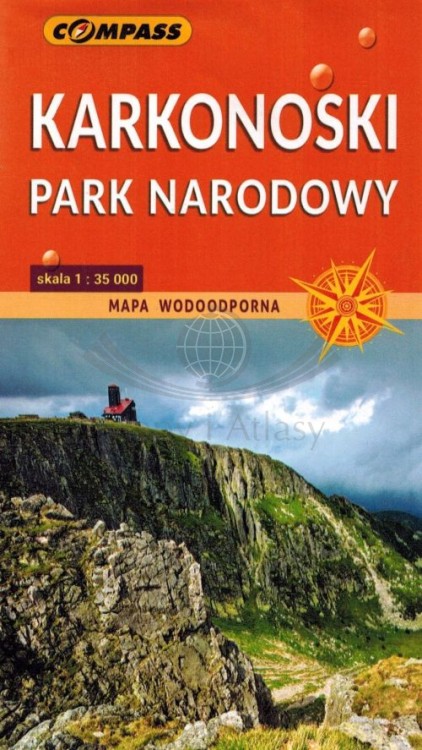 Karkonoski Park Narodowy 1:35 000. Laminowana mapa kieszonkowa wydawnictwa Compass. Okładka