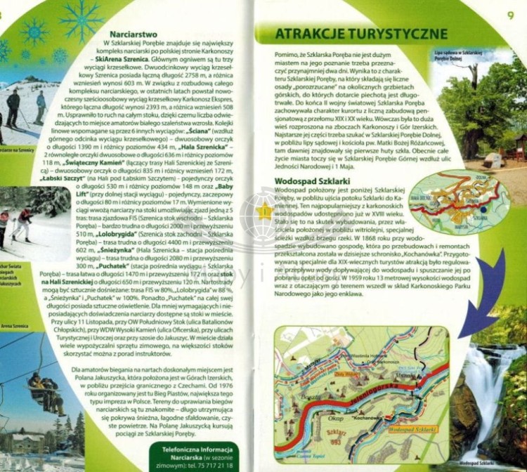 Szklarska Poręba i okolice. Ilustrowany przewodnik z mapami wydawnictwa Galileos. Przykładowe strony 1