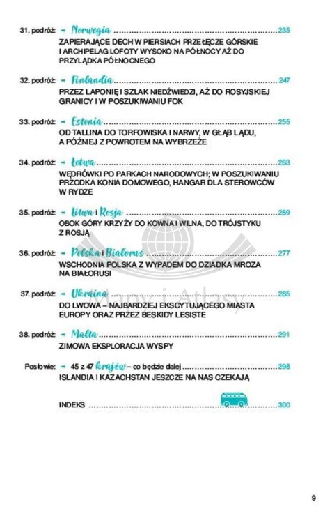 Kamperem po Europie. Książka wydawnictwa Almapress. Spis treści 4