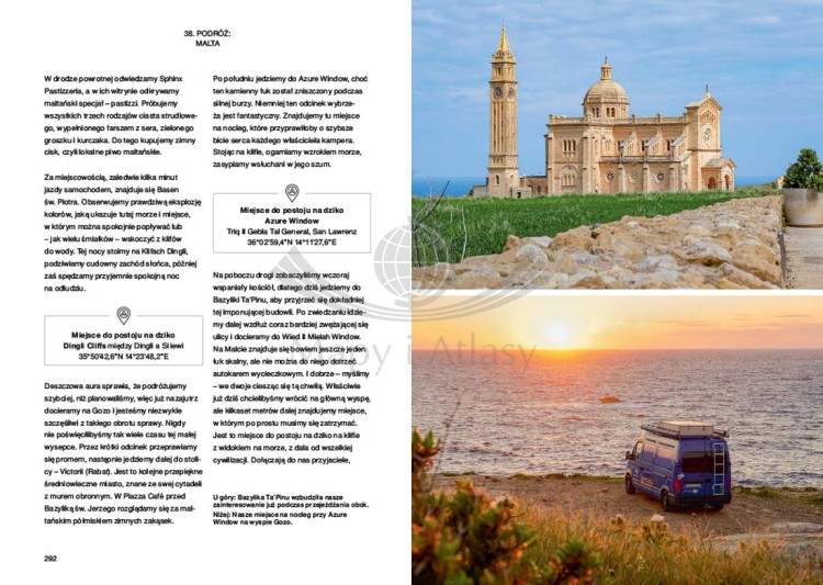 Kamperem po Europie. Książka wydawnictwa Almapress. Przykładowe strony 6