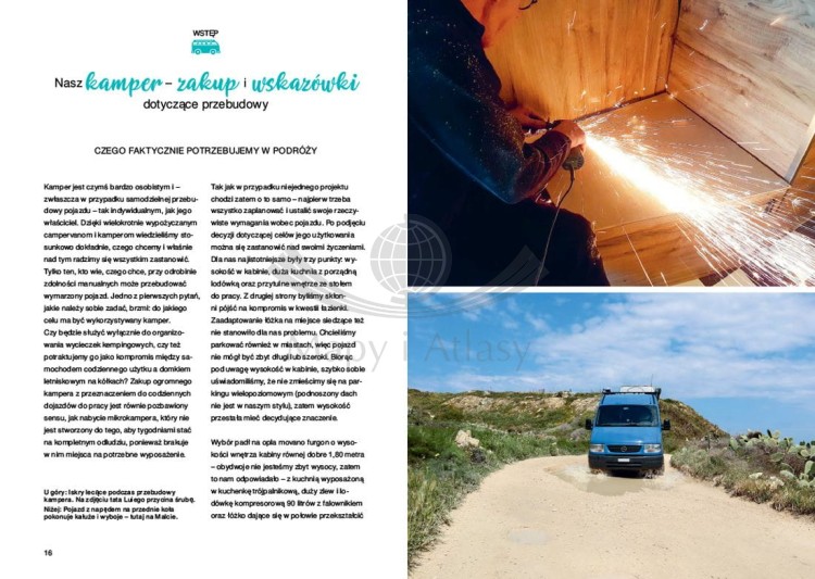 Kamperem po Europie. Książka wydawnictwa Almapress. Przykładowe strony 1