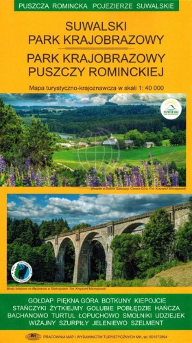 Suwalski Park Krajobrazowy 1:40 000. Mapa turystyczna wydawnictwa MH. Okładka