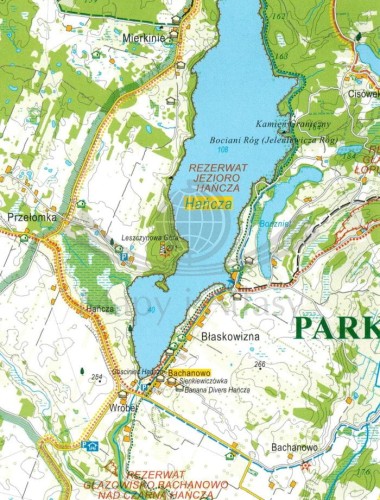 Suwalski Park Krajobrazowy 1:40 000. Mapa turystyczna wydawnictwa MH. Fragment 1