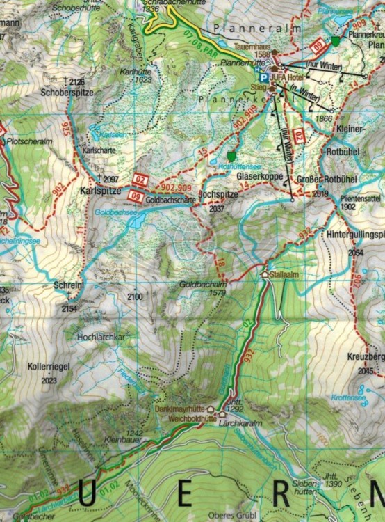 Ausseerland, Ennstal, Tauplitz. Wodoodporna mapa turystyczna 68 wydawnictwa Kompass. Fragment 4