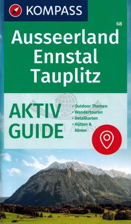 Ausseerland, Ennstal, Tauplitz. Wodoodporna mapa turystyczna 68 wydawnictwa Kompass. Miniprzewodnik - okładka