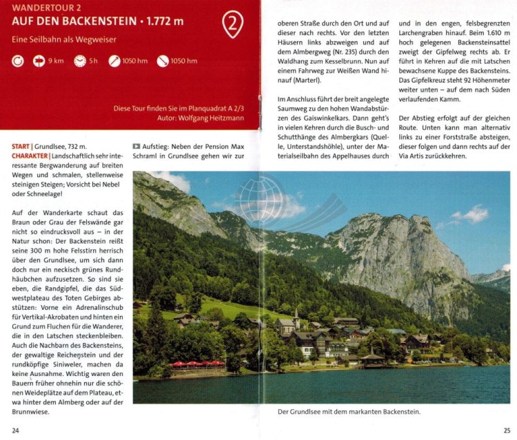 Ausseerland, Ennstal, Tauplitz. Wodoodporna mapa turystyczna 68 wydawnictwa Kompass. Miniprzewodnik - przykładowe strony