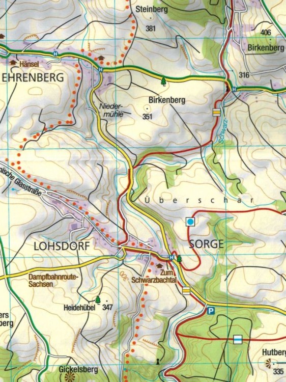 Góry Połabskie / Elbsandsteingebirge. Wodoodporna mapa turystyczna 761 wydawnictwa Kompass. Fragment 2