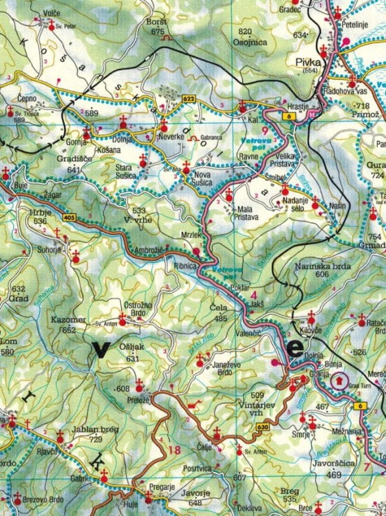 Istria. Mapa samochodowo-turystyczna / Plan miasta wydawnictwa Freytag & Berndt. Fragment 1
