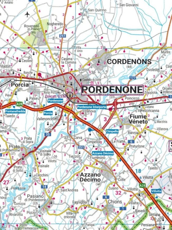 Tyrol południowy. Trydent, Jezioro Garda, Wenecja. Mapa samochodowo-turystyczna wydawnictwa Freytag & Berndt. Fragment 4