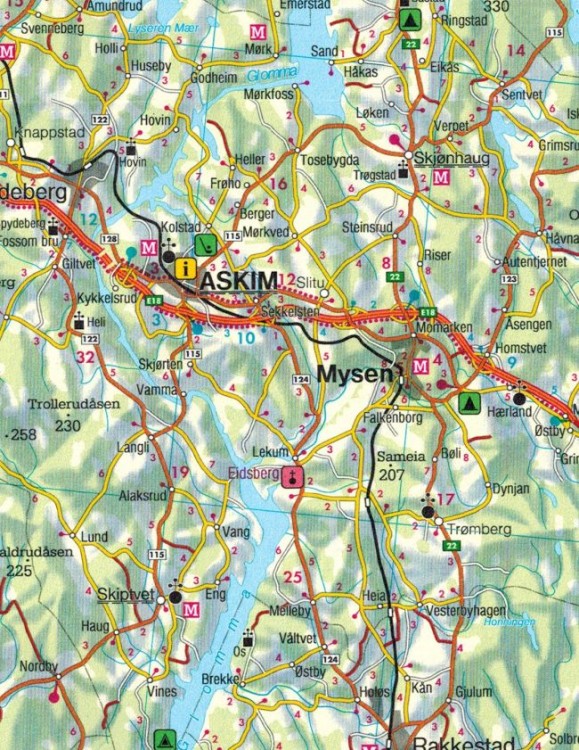 Szwecja południowo-zachodnia. Goteborg, Vanersee, Karlstad. Mapa samochodowa, składana /2/ wydawnictwa Freytag & Berndt. Fragment 1