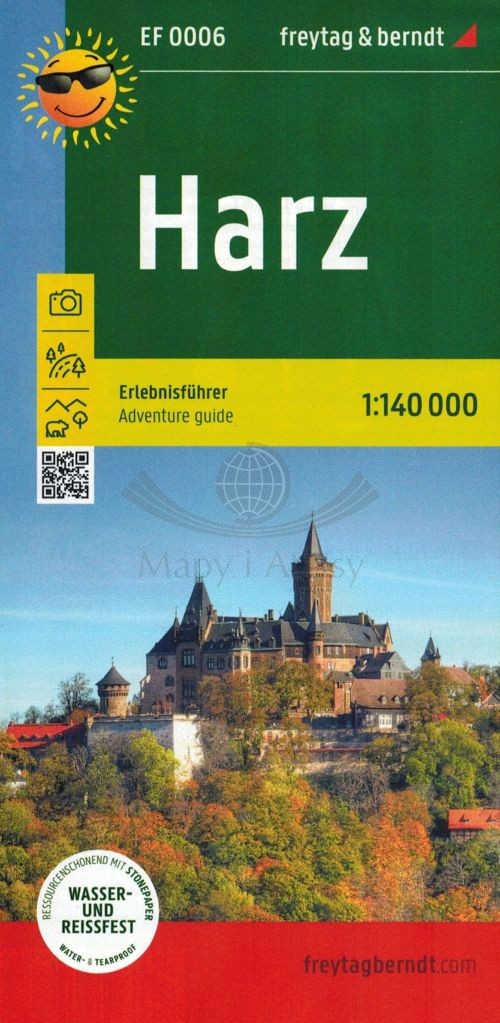 Harz 1:140 000. Wodoodporna mapa samochodowo-turystyczna EF 0006. Freytag & Berndt