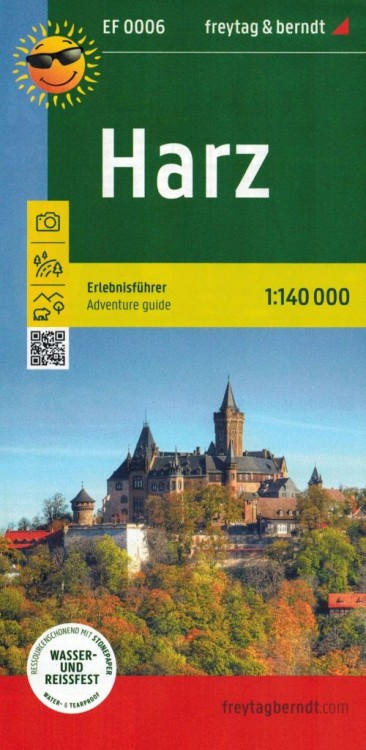 Harz 1:140 000. Wodoodporna mapa turystyczna EF 0006 wydawnictwa Freytag & Berndt. Okładka