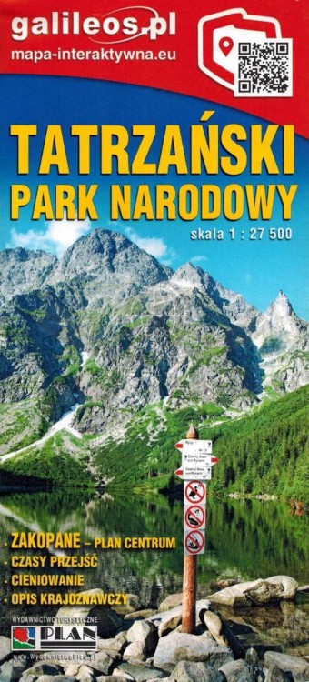 Tatrzański Park Narodowy 1:27 500. Tatry po polsku. Mapa turystyczna wydawnictwa Galileos. Okładka