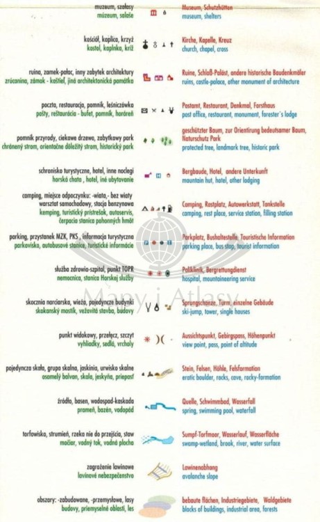Tatrzański Park Narodowy 1:27 500. Tatry po polsku. Mapa turystyczna wydawnictwa Galileos. Legenda 2