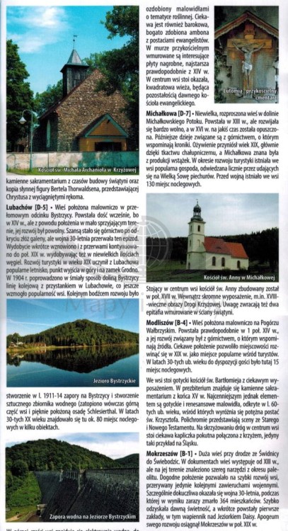 Góry Sowie 1:35 000. Mapa turystyczna wydawnictwa Galileos. Informator - fragment