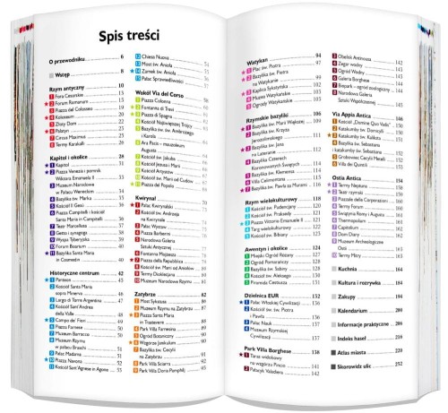 Rzym i Watykan 3 w 1. Przewodnik, atlas i laminowana mapa / Plan miasta wydawnictwa ExpressMap. Spis treści
