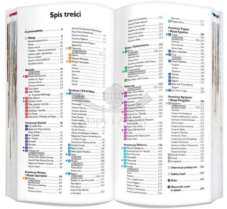Sycylia 3 w 1. Przewodnik, atlas i laminowana mapa wydawnictwa ExpressMap. Spis treści