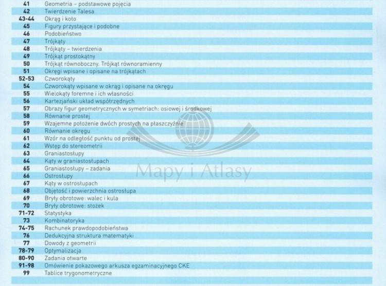 Matematyka. Poziom podstawowy. Matura. Karty do segregatora. wydawnictwa Demart. Spis treści 2