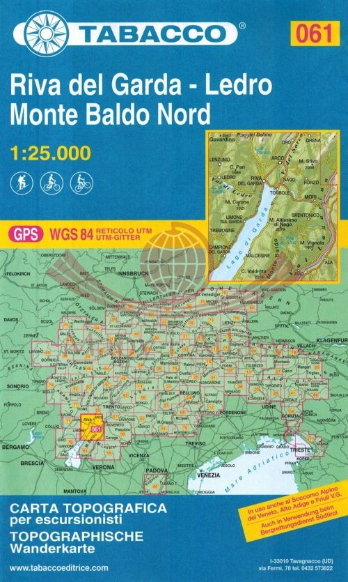 Riva del Garda. Mapa turystyczna 061. Tabacco