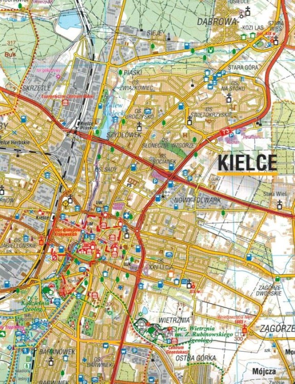 Góry Świętokrzyskie 1:60 000. Mapa turystyczna wydawnictwa Compass. Fragment 2