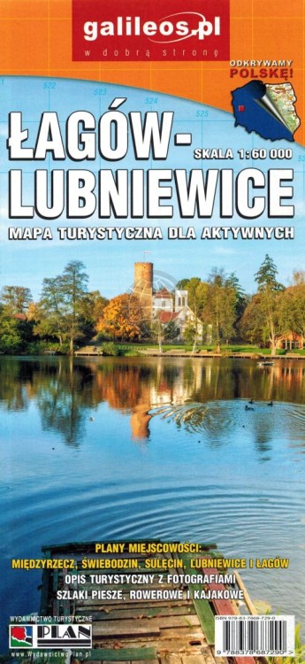 Międzyrzecki Rejon Umocniony, Pojezierze Łagowskie. Łagów - Lubniewice. Mapa turystyczna wydawnictwa Galileos. Okładka tył