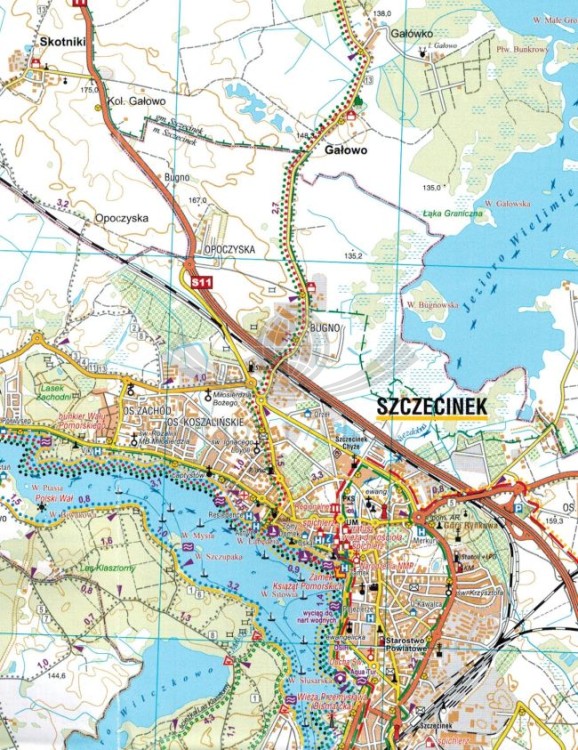 Pojezierze Drawskie, część wschodnia 1:50 000. Mapa turystyczna wydawnictwa Galileos. Fragment 1