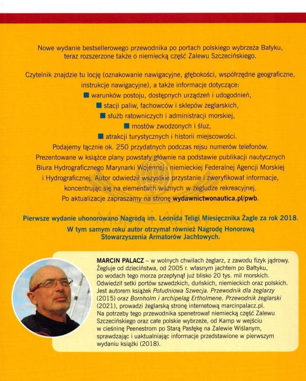 Polskie wybrzeże Bałtyku. Przewodnik żeglarski wydawnictwa Nautica. Okładka - tył