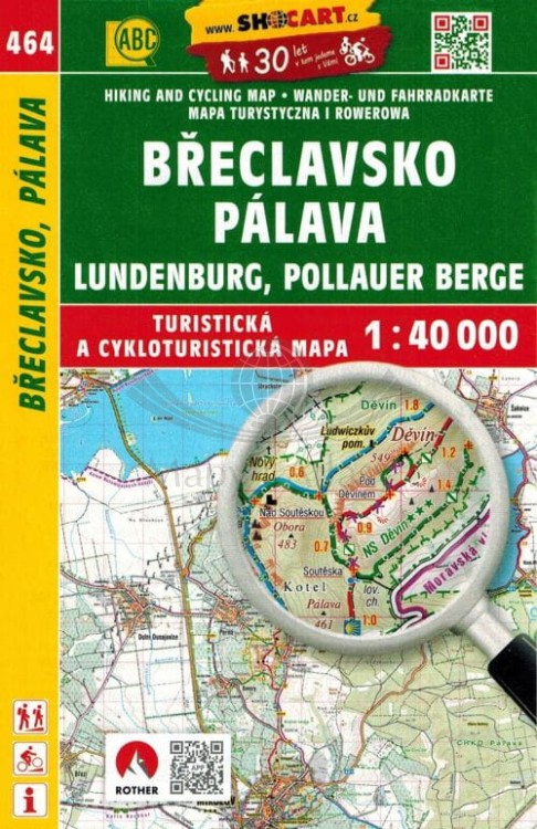 Brzecław, Palawa / Breclavsko, Palava. Mapa turystyczna 464 wydawnictwa Shocart. Okładka