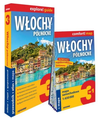 Włochy północne 3 w 1. Przewodnik, atlas, mapa wydawnictwa ExpressMap. Okładka