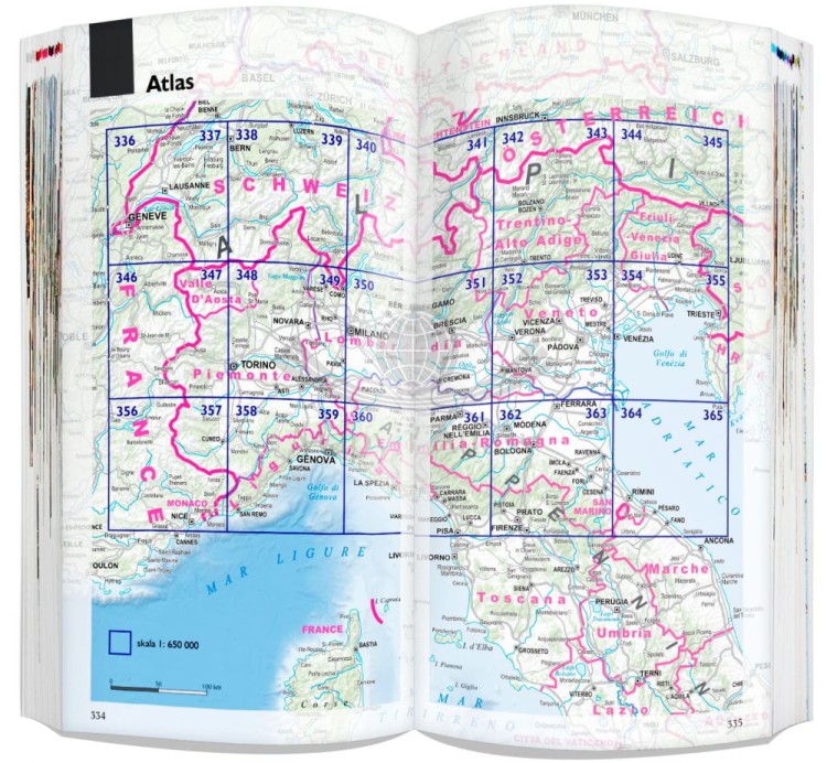 Włochy północne 3 w 1. Przewodnik, atlas, mapa wydawnictwa ExpressMap. Przykładowe strony 3
