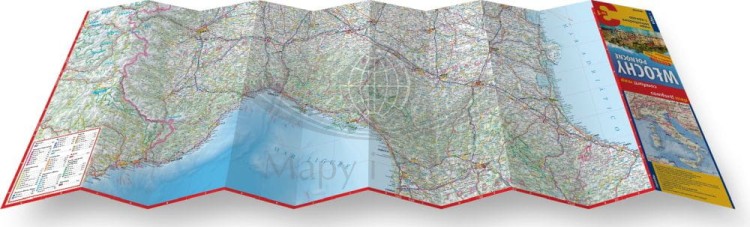 Włochy północne 3 w 1. Przewodnik, atlas, mapa wydawnictwa ExpressMap. Rozłożona mapa