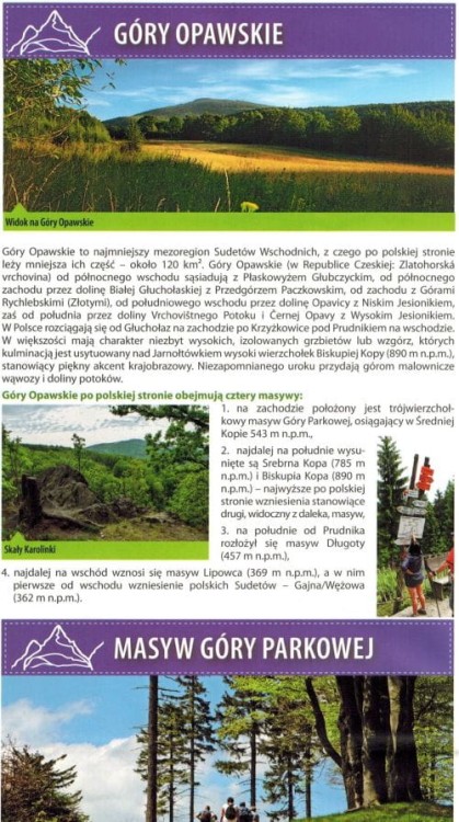 Góry Opawskie, Zlatohorska Vrchovina. Wodoodporna mapa turystyczna wydawnictwa Galileos. Informator