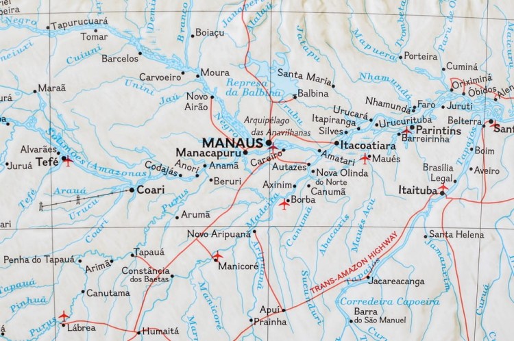 Ameryka Południowa. Mapa polityczna w wersji magnetycznej. Wydawnictwo: National Geographic. Fragment 2